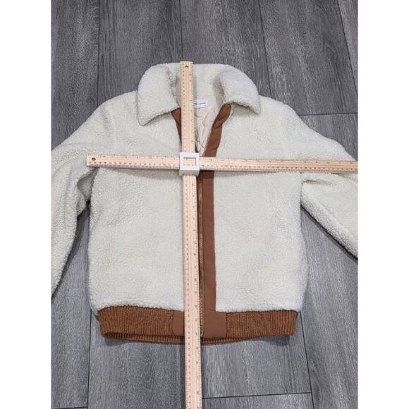 Lovers & Friends x Revolve Y2K Simone Faux Fur Sherpa Bomber Cream XS A004174 - Picture 3 of 8